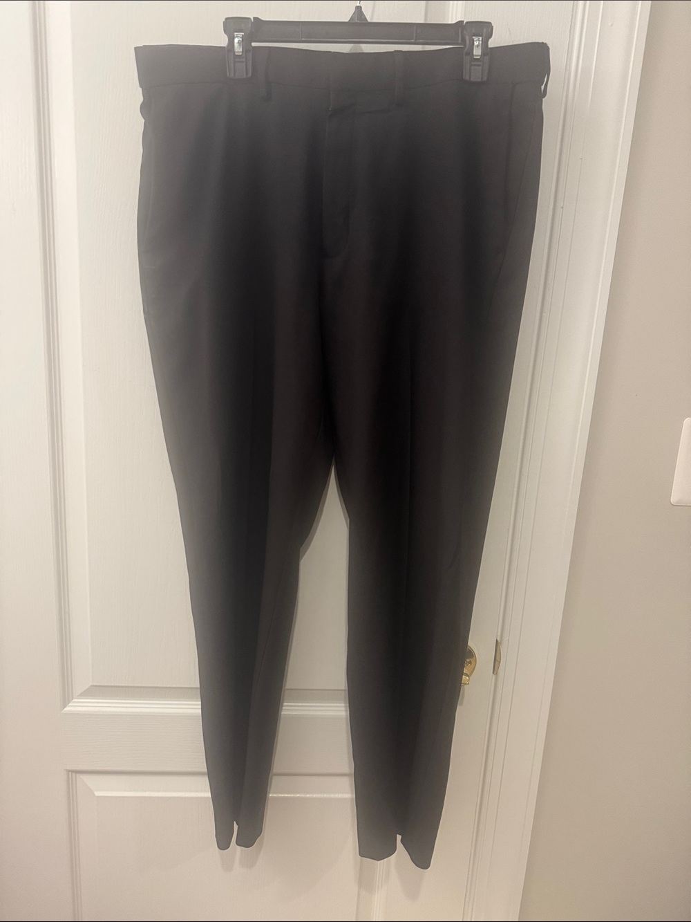 Haggar Men's Black Dress Trousers - Classic Formal Tailored Fit